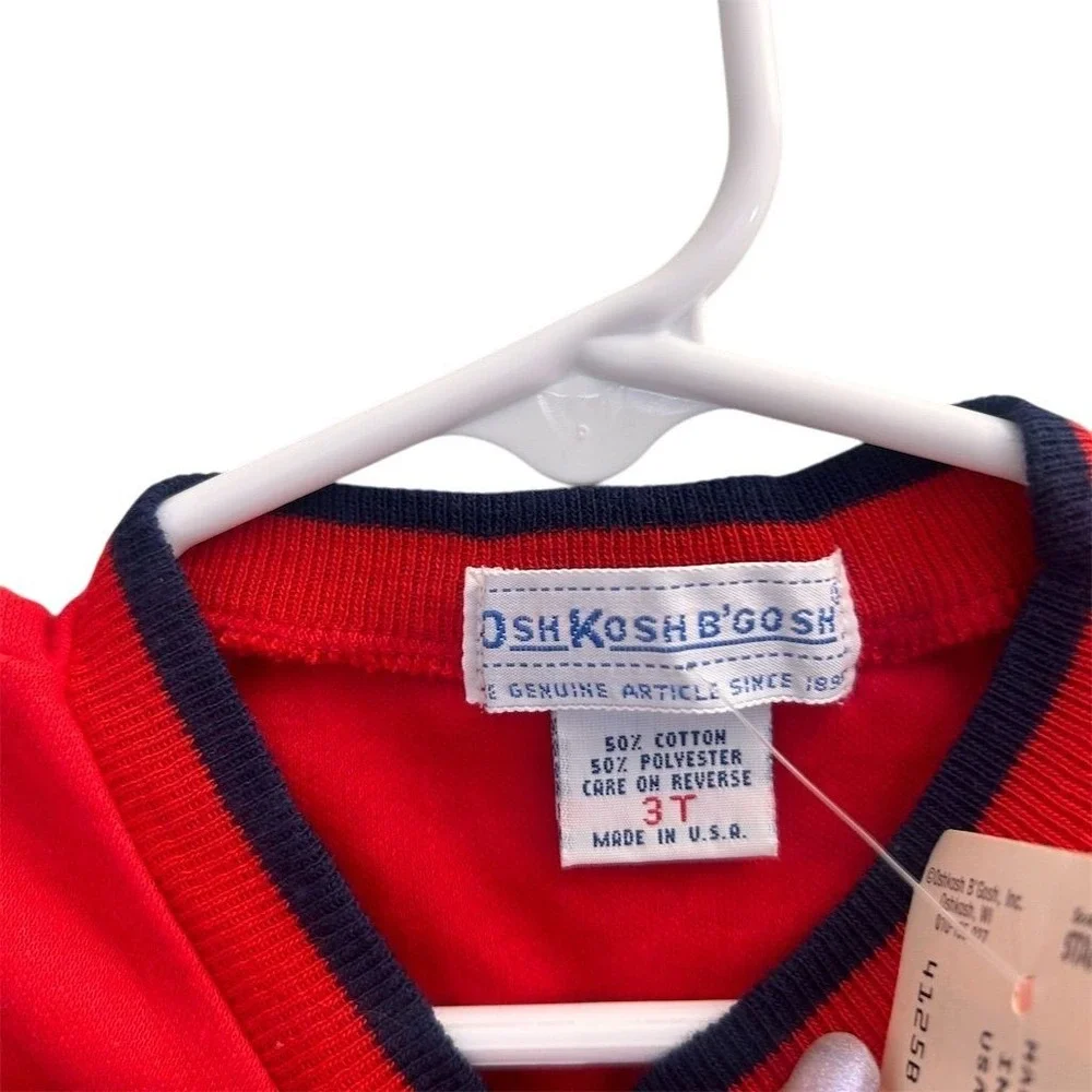 VTG NWT  OshKosh B'gosh Toddler Boys Red Tricycle Graphic T Shirt Sz 3T USA Made - Picture 3 of 5